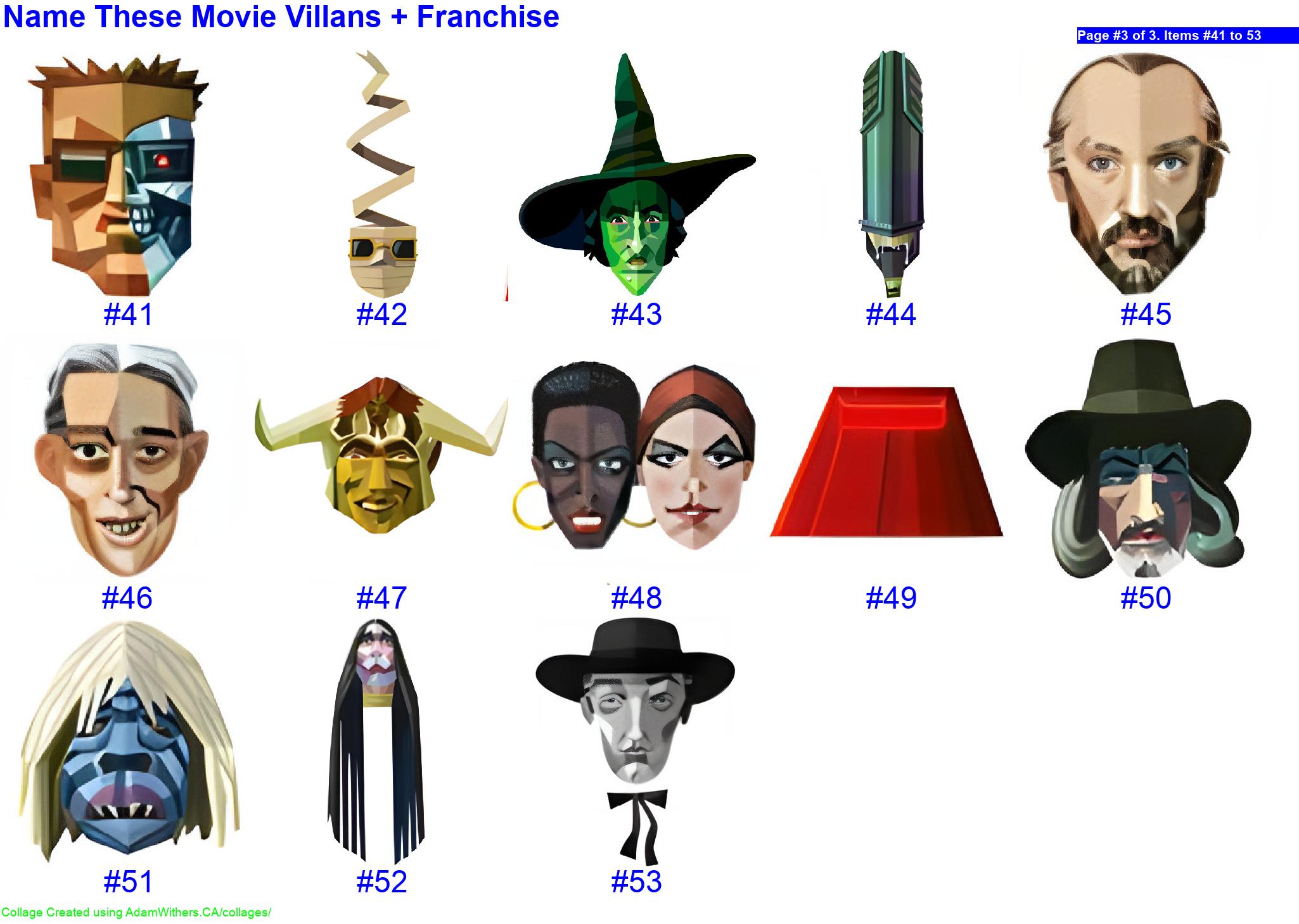 CollageC: guessMovieVillains Page 3
